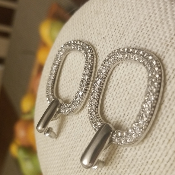 Rhinestone Door Knocker Earrings - Picture 3 of 6